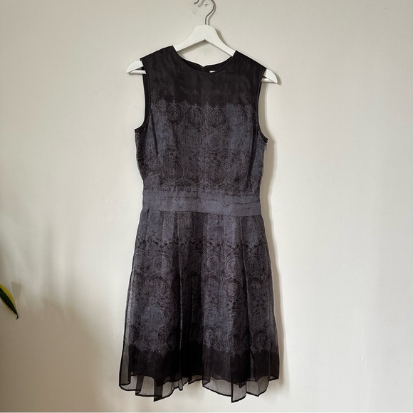 Leon Max Limited Edition 100% Silk Sleeveless Dress Black/Dark Gray Size 2 - Picture 1 of 8